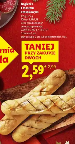 Lidl Bagietka z masłem czosnkowym Lidl oferta