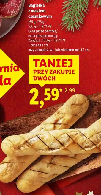 Bagietka z masłem czosnkowym Lidl