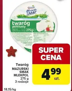 Globi Twaróg półtłusty smak mleczny MAZURSKI SMAK 275g oferta