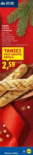 Lidl Bagietka z masłem czosnkowym oferta