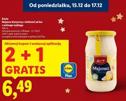 Lidl Kania Majonez klasyczny z żółtkami od kur z wolnego wybiegu 400 ml oferta