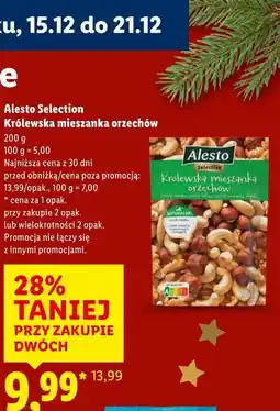 Lidl Alesto Selection Królewska mieszanka orzechów 200g oferta