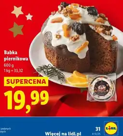 Lidl Babka piernikowa 600 g oferta