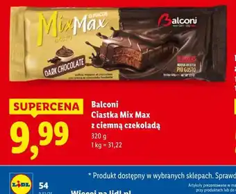 Lidl Balconi Ciastka Mix Max z ciemną czekoladą oferta