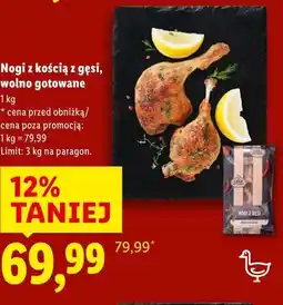Lidl Nogi z kością z gęsi, wolno gotowane oferta
