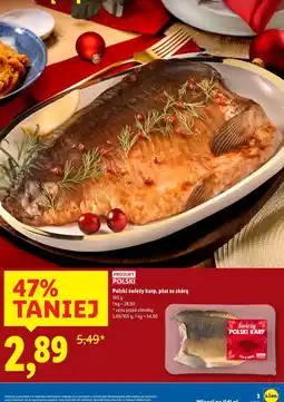 Lidl Polski świeży karp, płat ze skórą oferta
