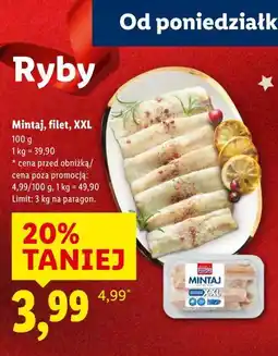 Lidl Mintaj, filet, XXL oferta