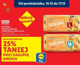 Lidl Złota Nioska Świeże jaja ściółkowe, wielkość M lub L, klasa A, 10 szt oferta