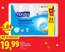 Lidl Floralys Komfort Greek Edition Papier toaletowy 3-warstwowy, XXL 24 rolki oferta