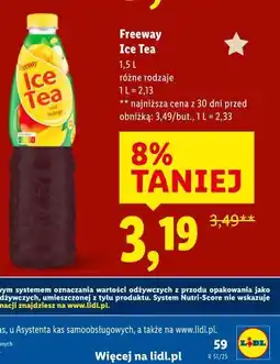 Lidl Freeway Ice Tea 1,5L różne rodzaje oferta