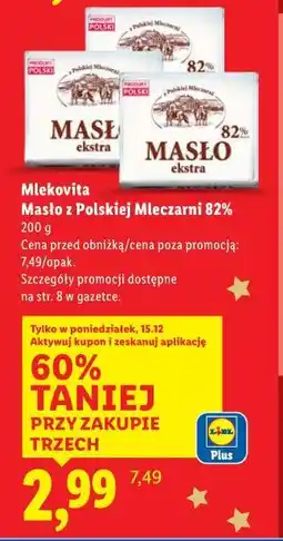 Lidl Mlekovita Masło z Polskiej Mleczarni 82% oferta