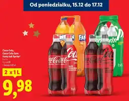 Lidl Coca-Cola, Coca-Cola Zero, Fanta lub Sprite (2 x 1L) oferta