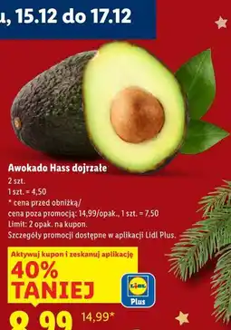 Lidl Awokado Hass dojrzałe oferta