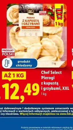 Lidl Chef Select Pierogi z kapustą i grzybami XXL oferta
