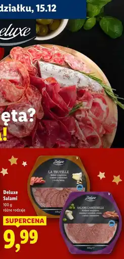 Lidl Deluxe Salami (różne rodzaje) oferta