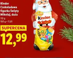 Lidl Kinder Czekoladowa figurka Święty Mikołaj, duża oferta