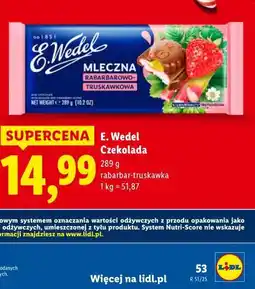 Lidl E. Wedel Czekolada rabarbar-truskawka 289g oferta
