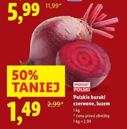 Lidl Polskie buraki czerwone, luzem 1kg oferta