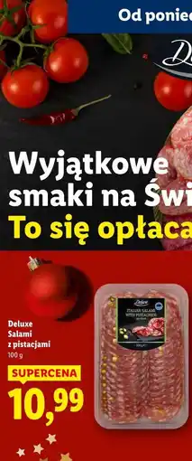 Lidl Deluxe Salami z pistacjami oferta