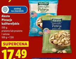 Lidl Alesto Pistacje kalifornijskie prażone lub prażone i solone oferta