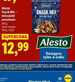 Lidl Alesto Snack Mix – mieszanki orzechowe 200g oferta
