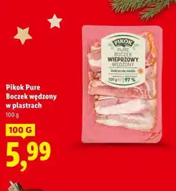 Lidl Pikok Pure Boczek wędzony w plastrach oferta