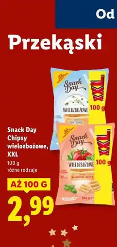 Lidl Snack Day Chipsy wielozbożowe, XXL oferta