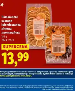 Lidl Pomarańcze suszone lub mieszanka zimowa z pomarańczą (150 g) oferta