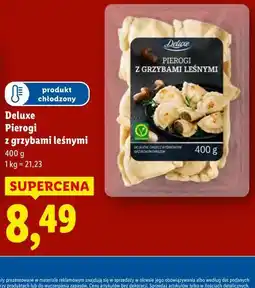 Lidl Deluxe Pierogi z grzybami leśnymi oferta