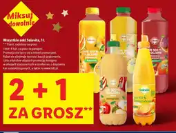Lidl Soki Solevita 1L (pomarańcza, ananas, jabłko, grejpfrut, pomarańcza z miąższem, inne) oferta