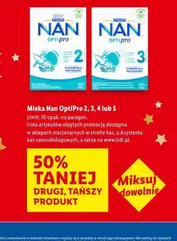 Lidl Nan OptiPro 2, 3, 4 lub 5 - 50% taniej drugi, tańszy produkt oferta