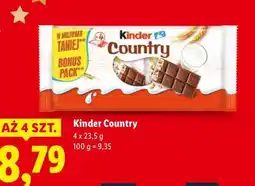 Lidl Kinder Country, 4 x 23,5g oferta