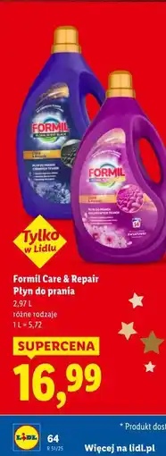 Lidl Formil Care & Repair Płyn do prania 2,97 L oferta