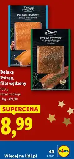Lidl Deluxe Pstrąg, filet wędzony oferta