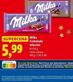 Lidl Milka Czekolada mleczna 81-100g oferta