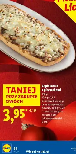 Lidl Zapiekanka z pieczarkami oferta