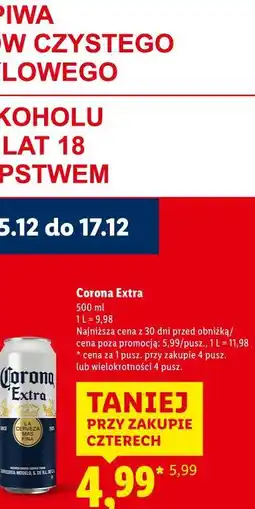 Lidl Corona Extra 500 ml oferta
