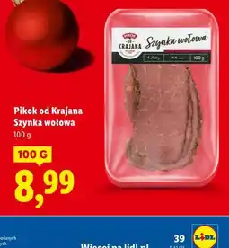 Lidl Pikok od Krajana Szynka wołowa oferta