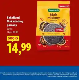 Lidl Bakalland Mak mielony parzony 500 g oferta