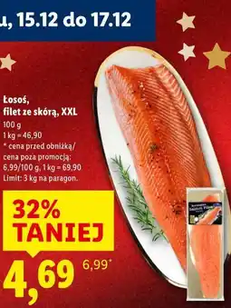 Lidl Łosoś, filet ze skórą, XXL oferta