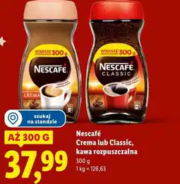 Lidl Nescafé Crema lub Classic, kawa rozpuszczalna (300 g) oferta