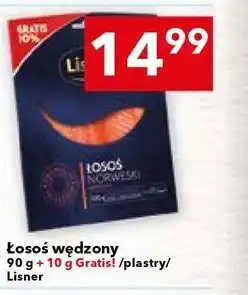 Lewiatan Łosoś wędzony 90 g +10 g Gratis!/plastry/ Lisner oferta