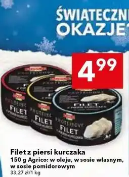 Lewiatan Filet z piersi kurczaka 150g : w oleju, w sosie własnym, w sosie pomidorowym. Agrovic oferta
