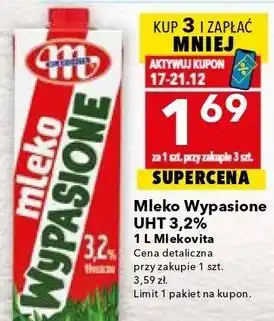 Mleko Wypasione UHT 3,2% 1 l Mlekovita