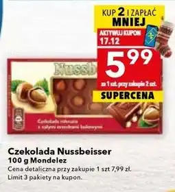 Lewiatan Czekolada Nussbeisser 100 g Mondelez oferta