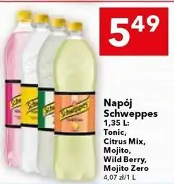 Lewiatan Napój Schweppes 1,35 L Tonic Classic, Mojito, Wild Berry, Mojito Zero oferta