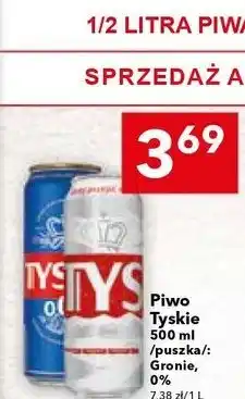 Lewiatan Piwo Tyskie 500 ml / puszka / Gronie, 0% oferta