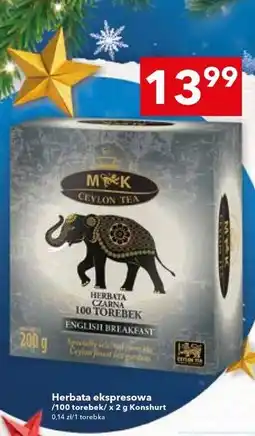 Lewiatan Herbata ekspresowa MK Ceylon Tea 100 torebek / 2 g Konsuhrt 200 g oferta