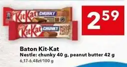 Lewiatan Baton Kit-Kat Nestle: chunky 40 g, peanut butter 42 g oferta