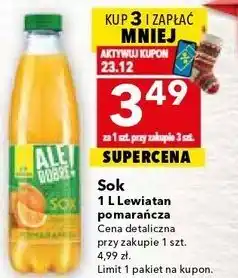 Lewiatan Sok Lewiatan pomarańcza 1 L oferta